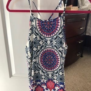 Stitch Fix Racerback Sleeveless Blouse (Size: Medium), Color: Multi